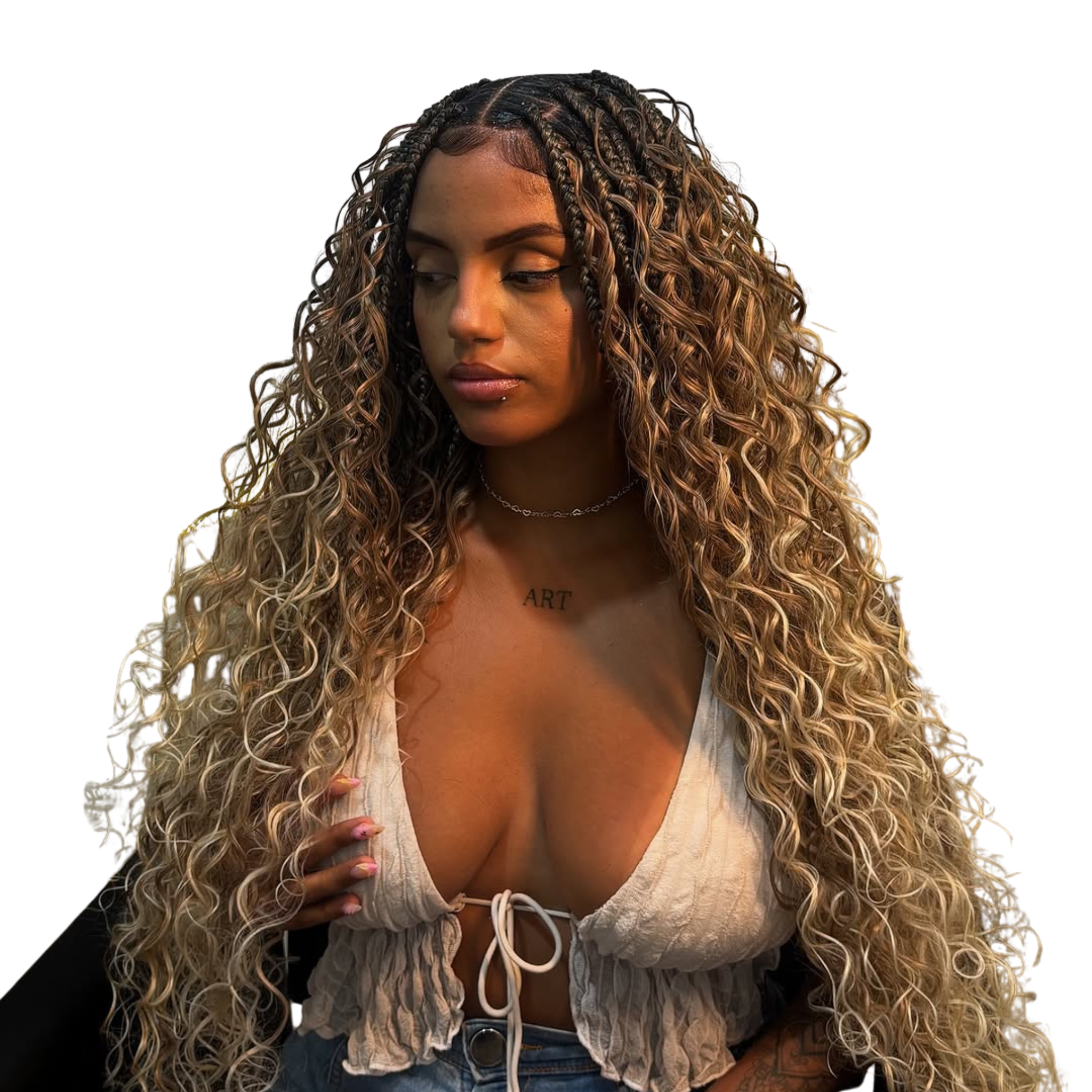22" Ariel Curl Synthetic Crochet Hair Extensions,  4 bundles