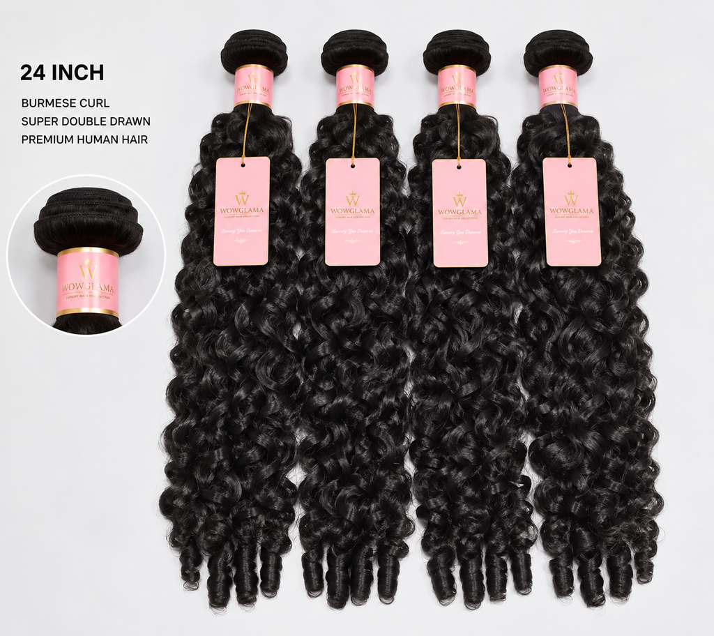 SDD (Supper Double Drawn) Human Hair Bundles, Burmese Curl