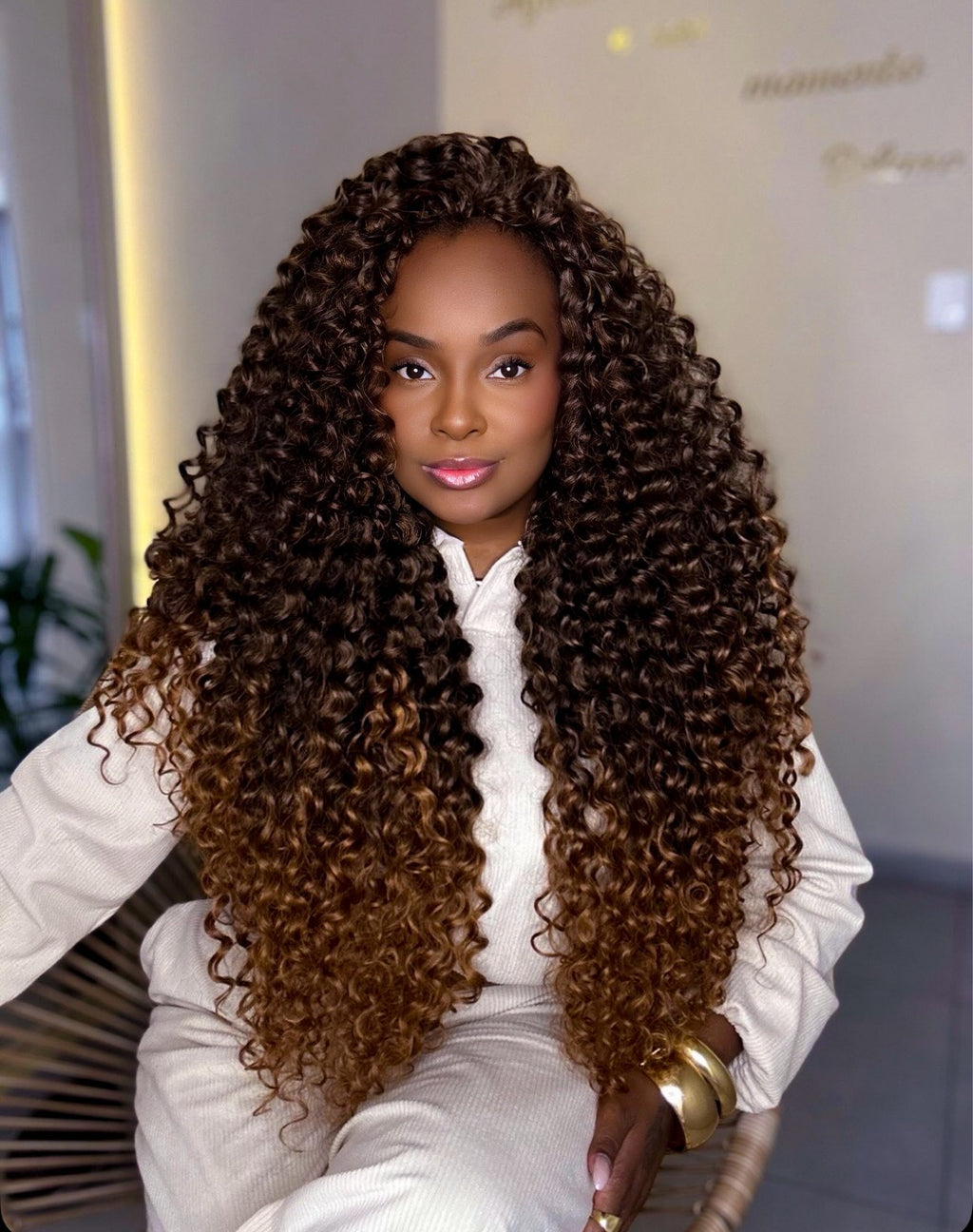 WowGlama Water Curly 100% Premium Biofibre Hair Extensions Bundles Weave