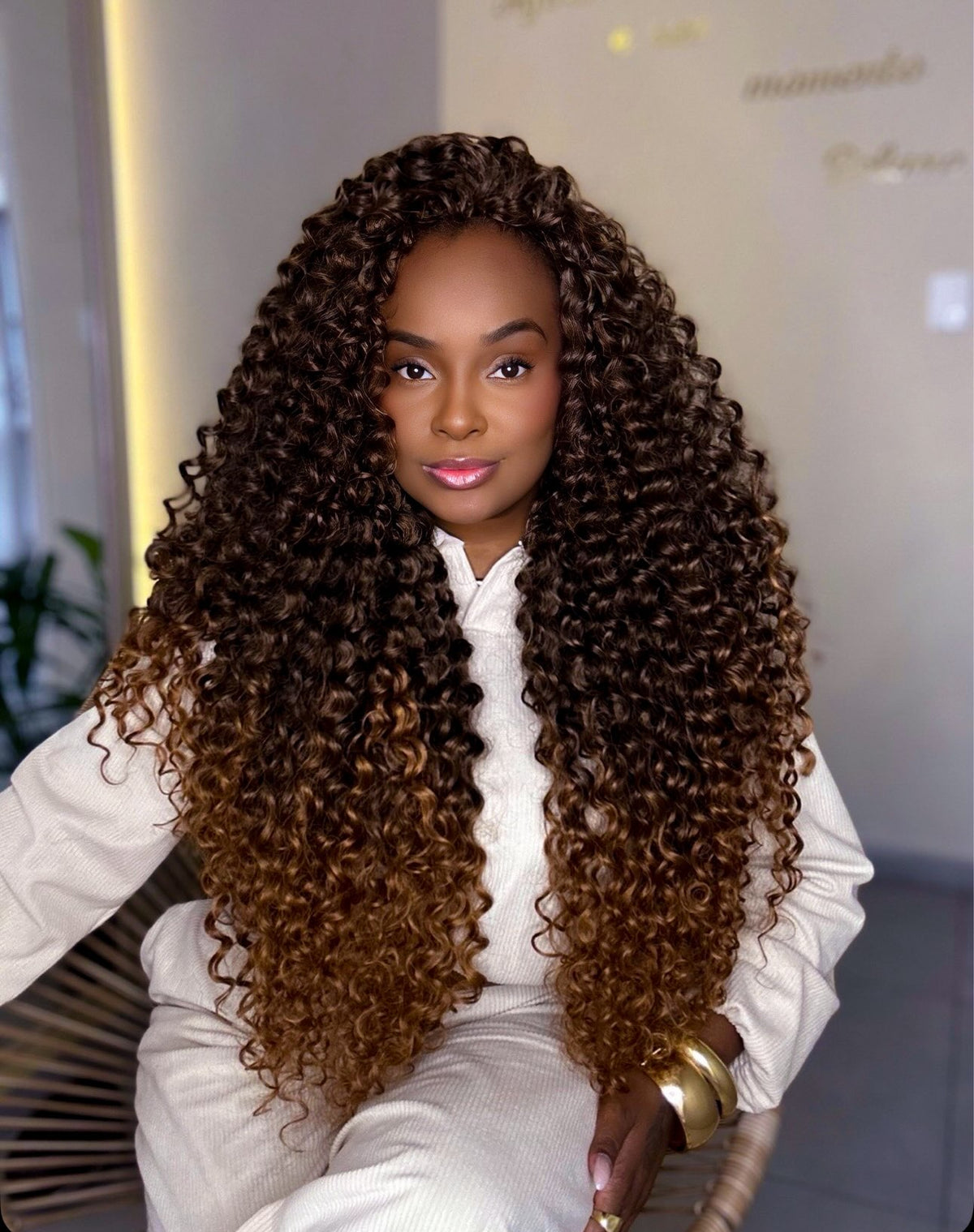 WowGlama Balina, Jerry Curly  100% Premium Biofibre blended Hair Extensions Bundles Weave