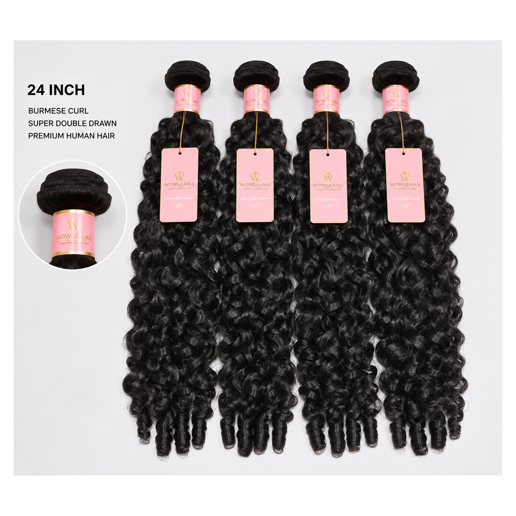 SDD (Supper Double Drawn) Human Hair Bundles, Burmese Curl