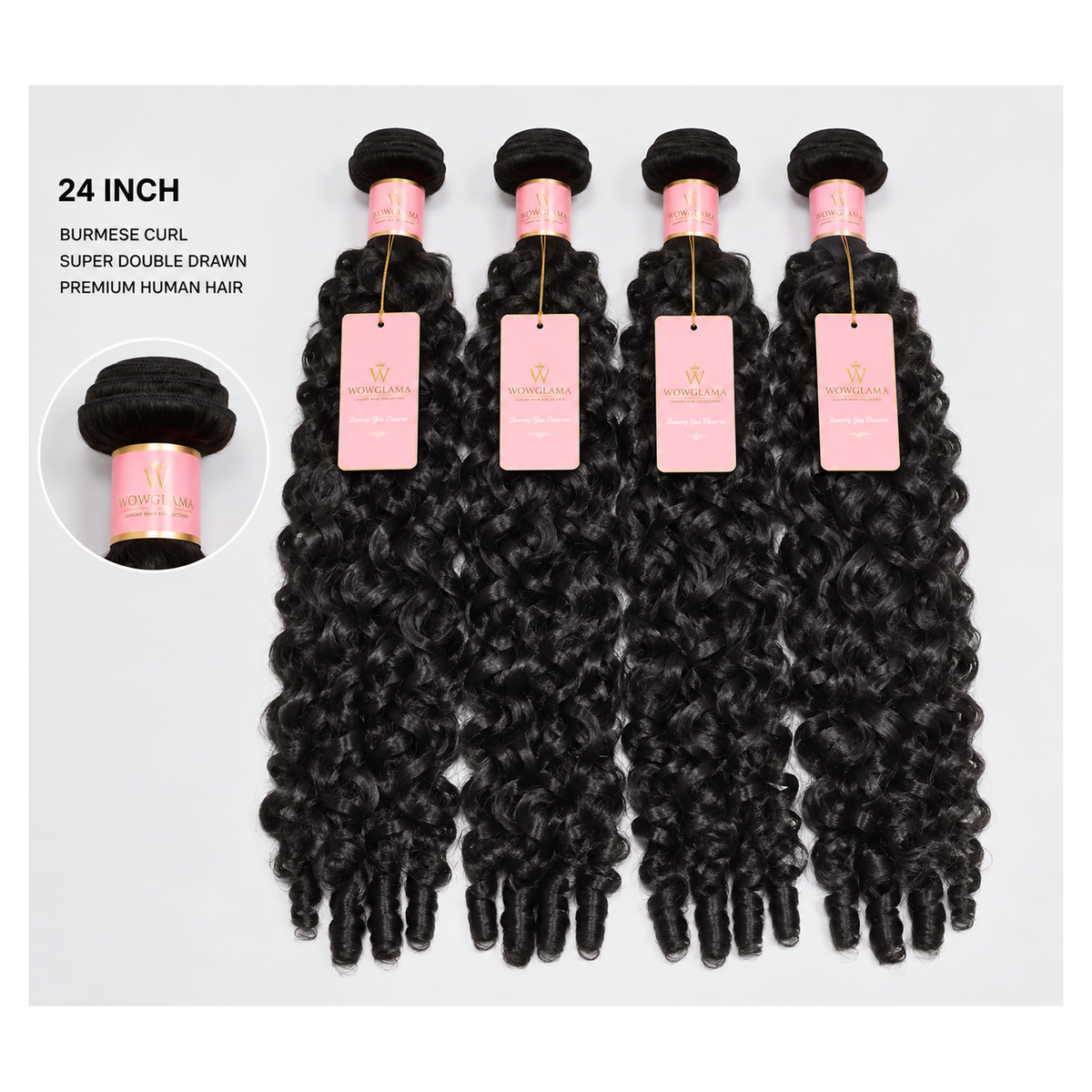 SDD (Supper Double Drawn) Human Hair Bundles, Burmese Curl