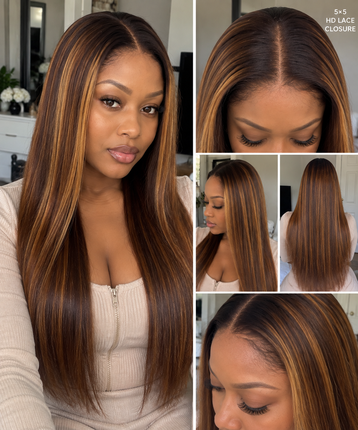 20” Kinky Straight Human Hair Wig – 5×5 HD Lace, 200 Density