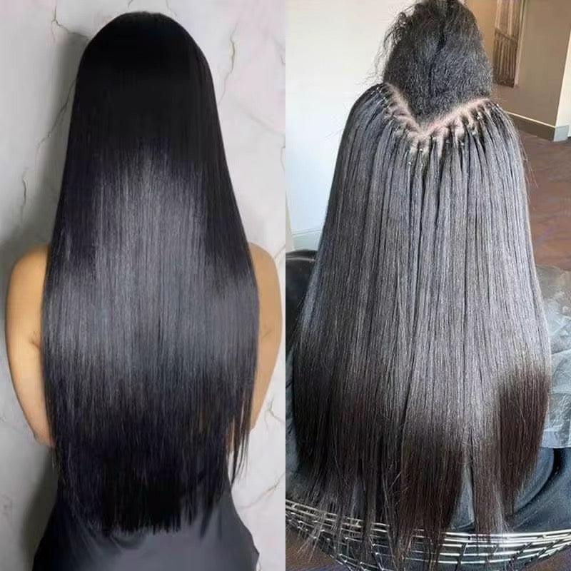 Kinky Bulk Human Hair , 20”, Super Double Drawn, Natural Black, 100g per Bundles