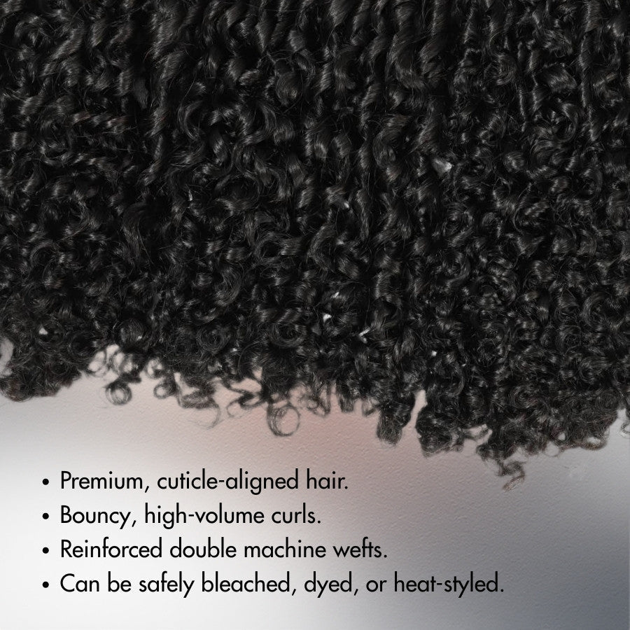 Italian Curl Pixie Bulk Human Hair, Super Double Drawn), 100g/pack