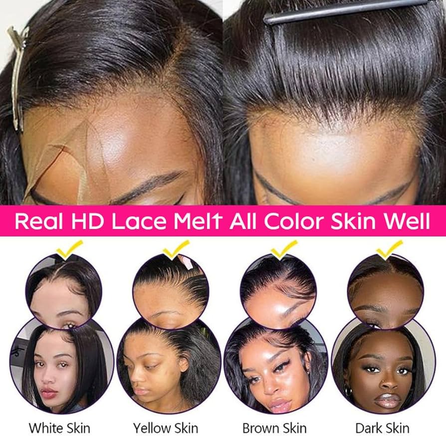 13 * 6 Lace Frontal, HD, Transparent Lace, 15A Grade Human Hair, Straight