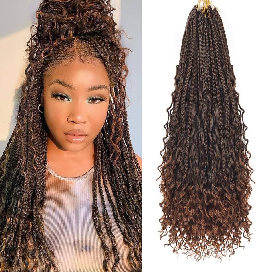 7 packs of 20" River Box, 24 Strands per Bundles, Synthetic Crochet Hair Extensions