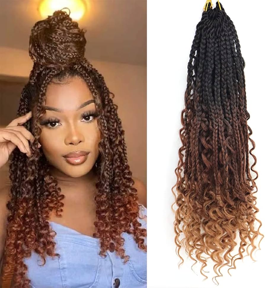 7 packs of 20" River Box, 24 Strands per Bundles, Synthetic Crochet Hair Extensions