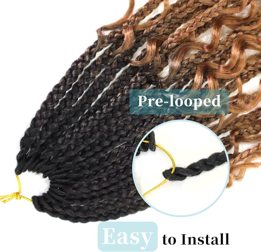 7 packs of 20" River Box, 24 Strands per Bundles, Synthetic Crochet Hair Extensions
