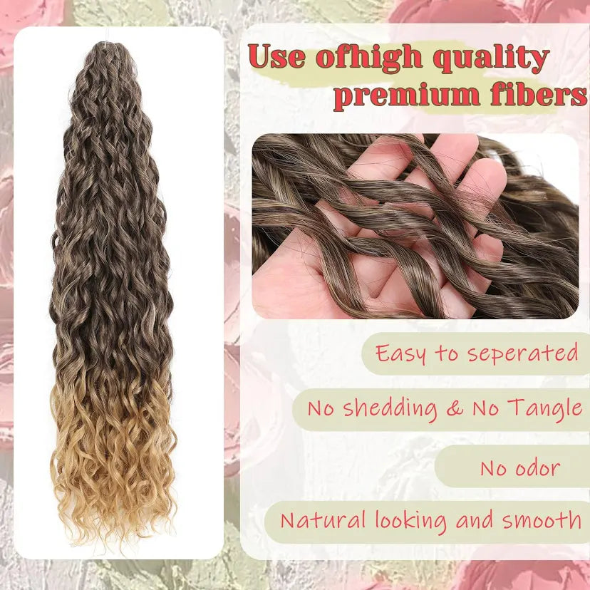 22" Jessica Curl Synthetic Crochet Hair Extensions,  4 bundles