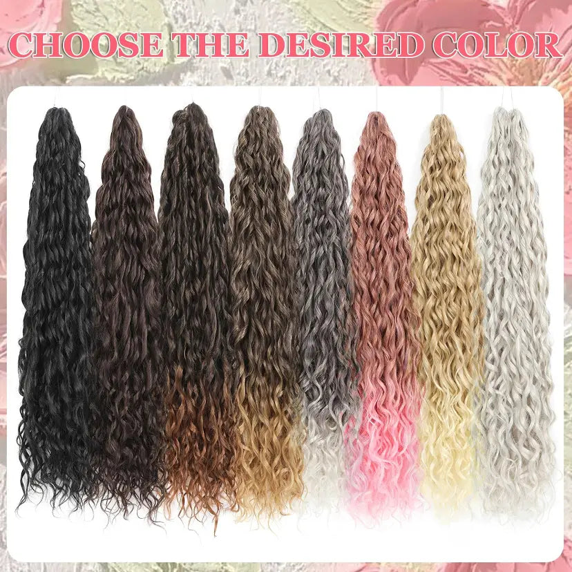 22" Jessica Curl Synthetic Crochet Hair Extensions,  4 bundles