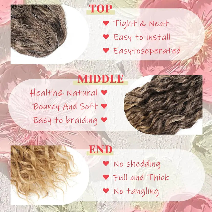 22" Jessica Curl Synthetic Crochet Hair Extensions,  4 bundles